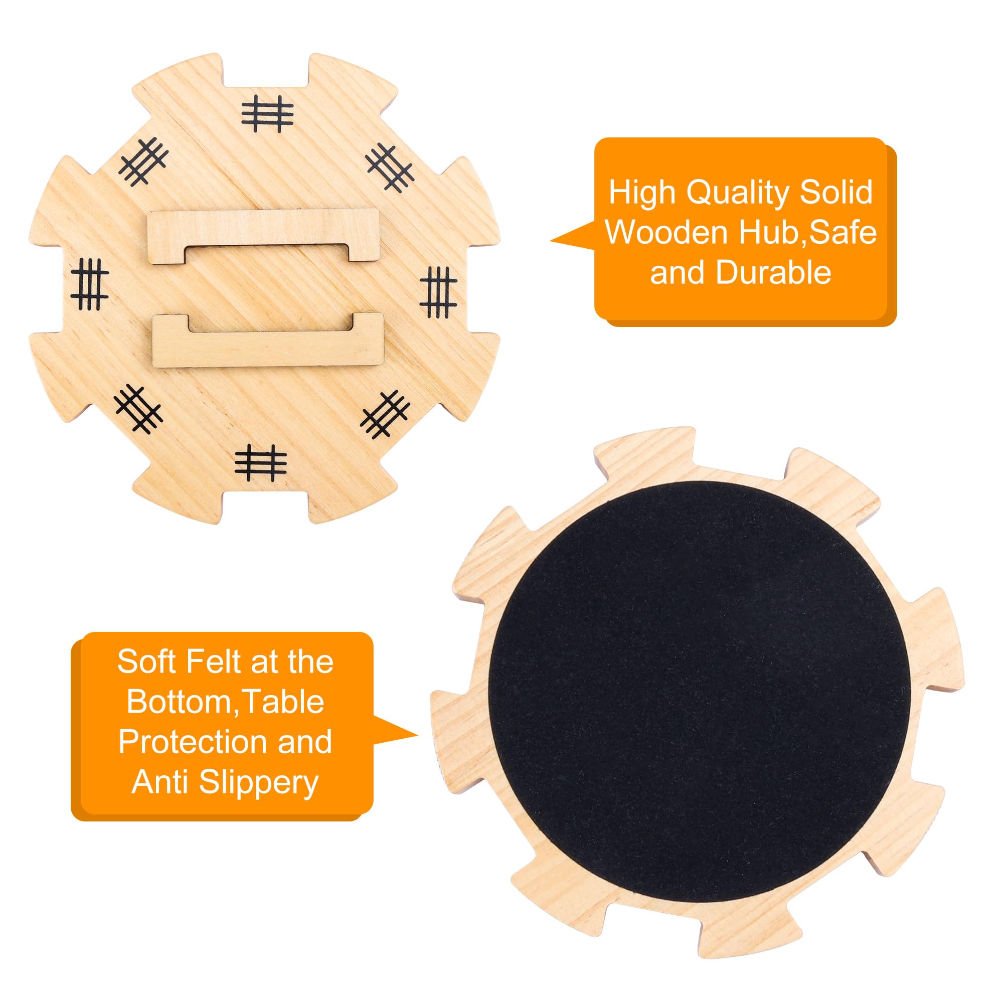 Offelec felt bottom base protects surfaces during game use.