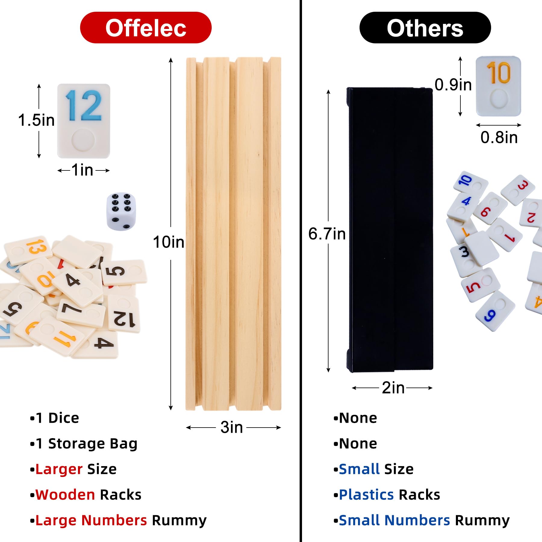 Offelec wooden trays with soft felt bottoms prevent slips.