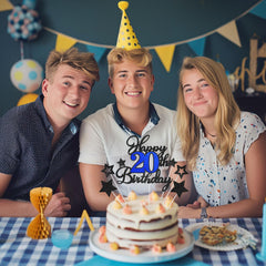 OffiCreative 20th birthday topper on cake adds instant party charm