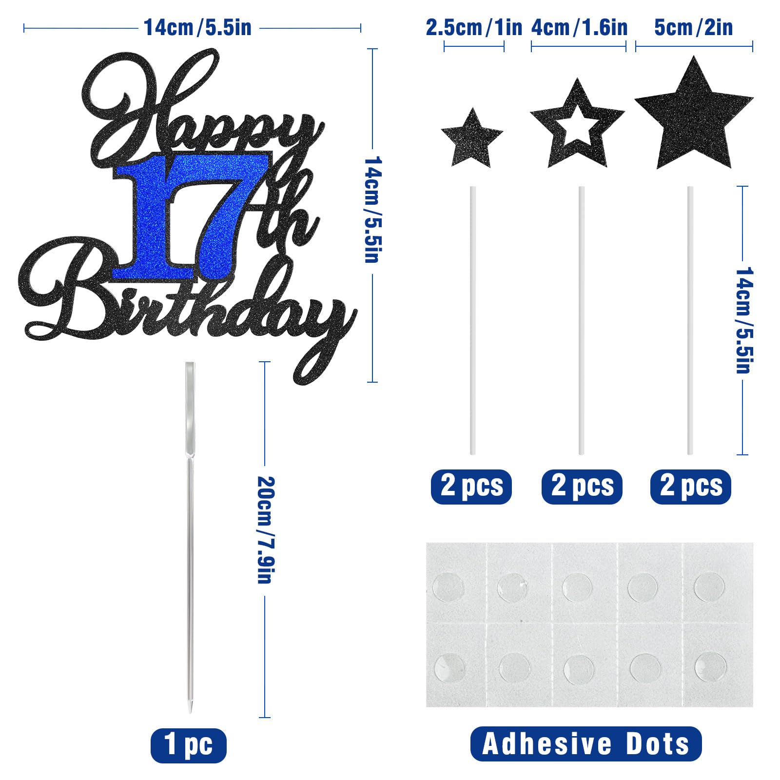 OffiCreative cake topper with a reusable stick for easy decorating.
