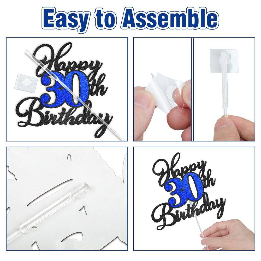 OffiCreative food-grade clear plastic stick keeps the topper stable during the party