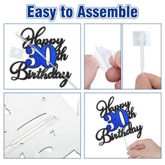 OffiCreative food-grade clear plastic stick keeps the topper stable during the party