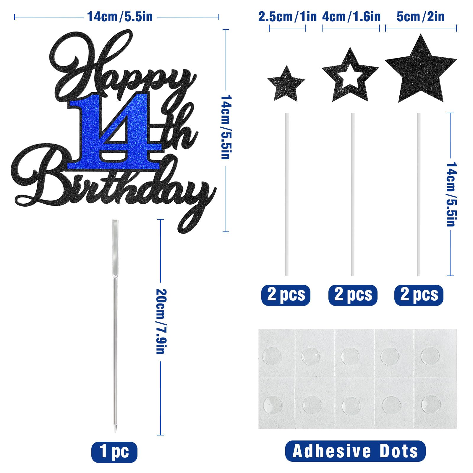 OffiCreative glitter cake decoration for 14th birthday elevates cake presentation.