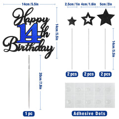 OffiCreative glitter cake decoration for 14th birthday elevates cake presentation.