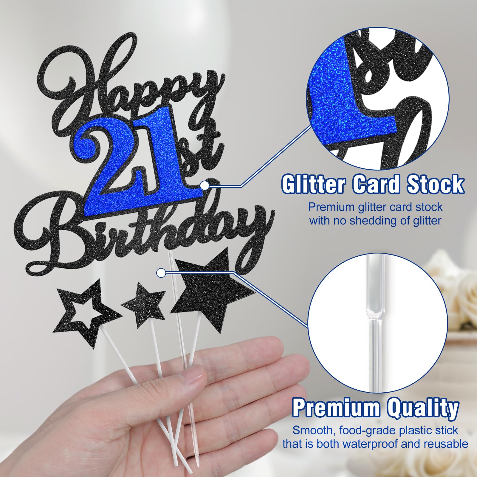 OffiCreative glitter card stock topper provides durable decorative appeal