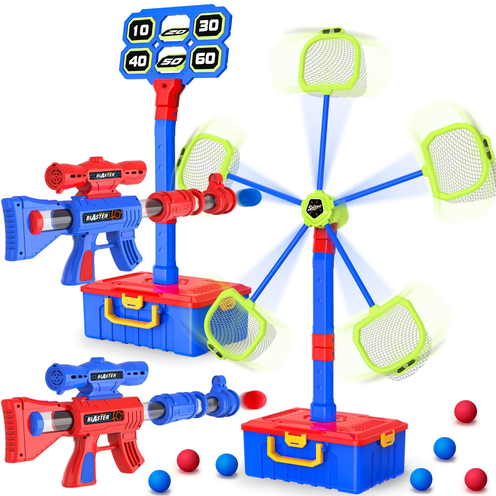 Officygnet 2-in-1 shooting toy set with guns for safe, action-packed outdoor play and coordination.