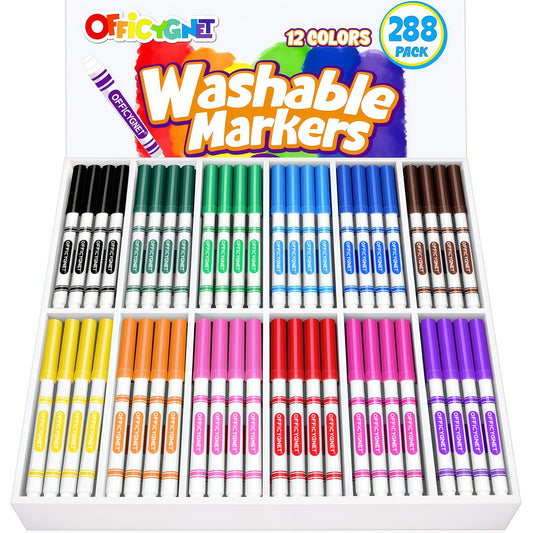 Officygnet 288-count markers in a box for bulk classroom use.