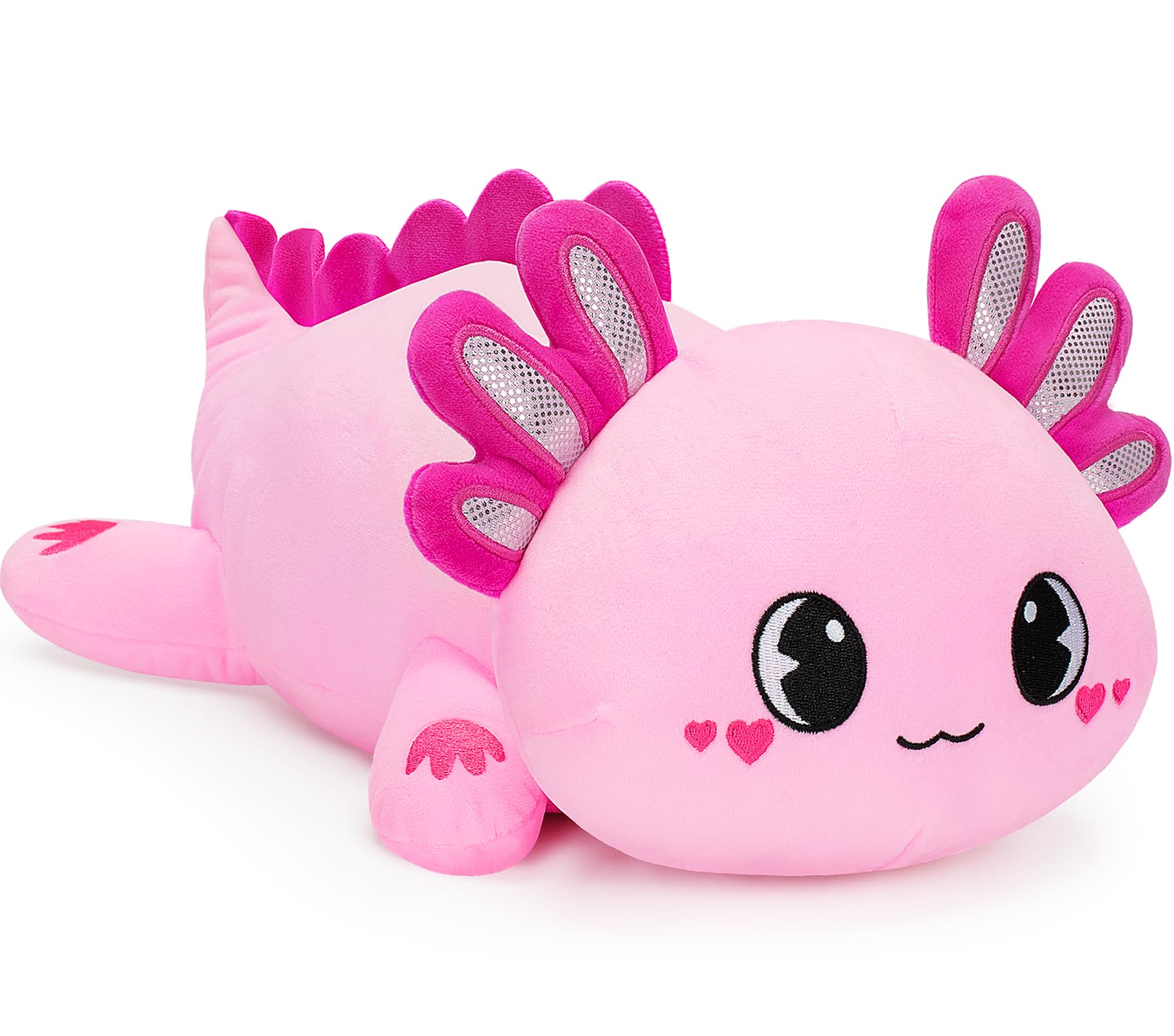 Officygnet Axolotl Plush 13-inch pink body ready for cuddling
