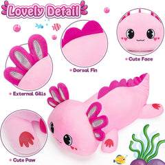 Officygnet axolotl plush soft fabric suitable for kids and sensitive skin
