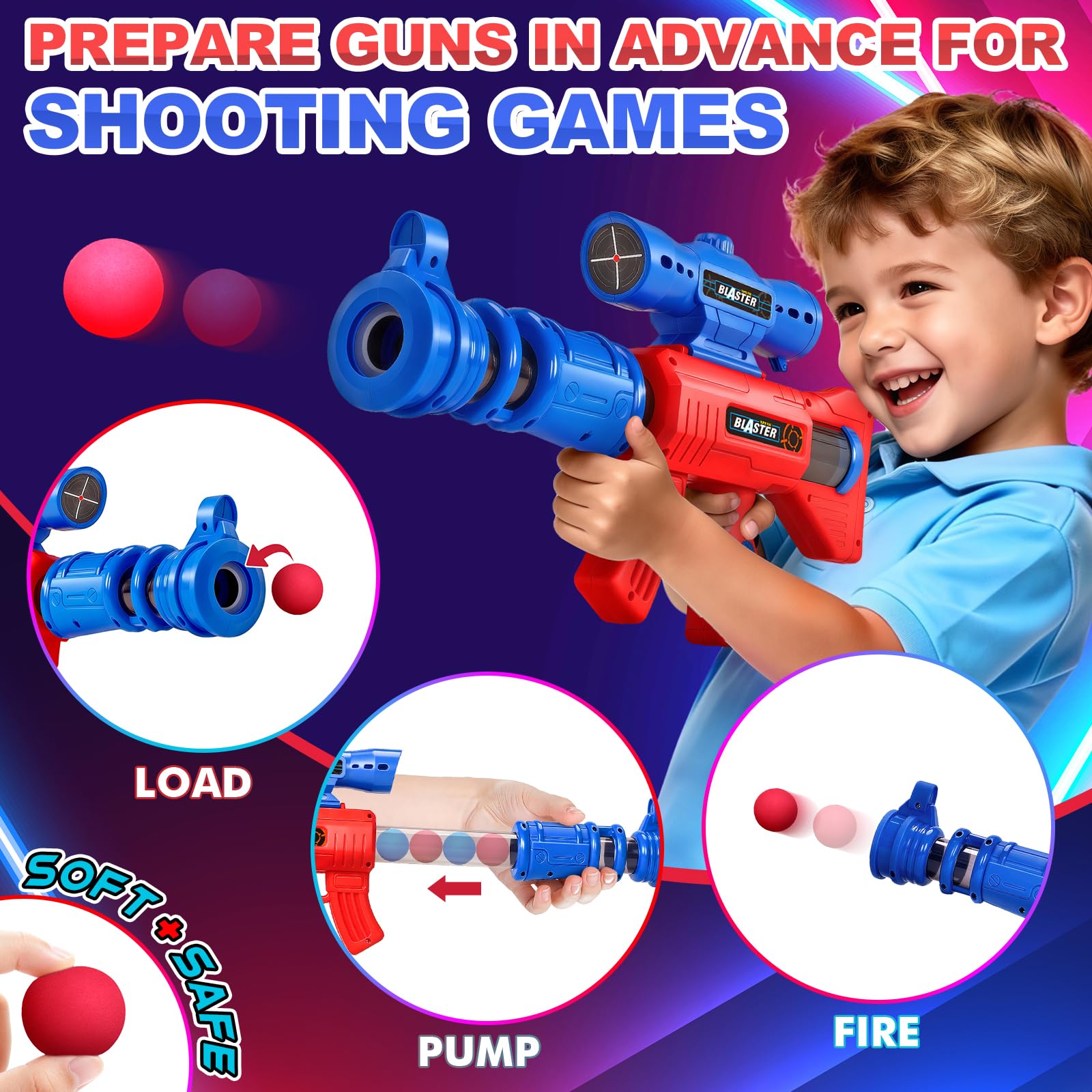 Officygnet 24 foam balls for safe throwing and target practice.
