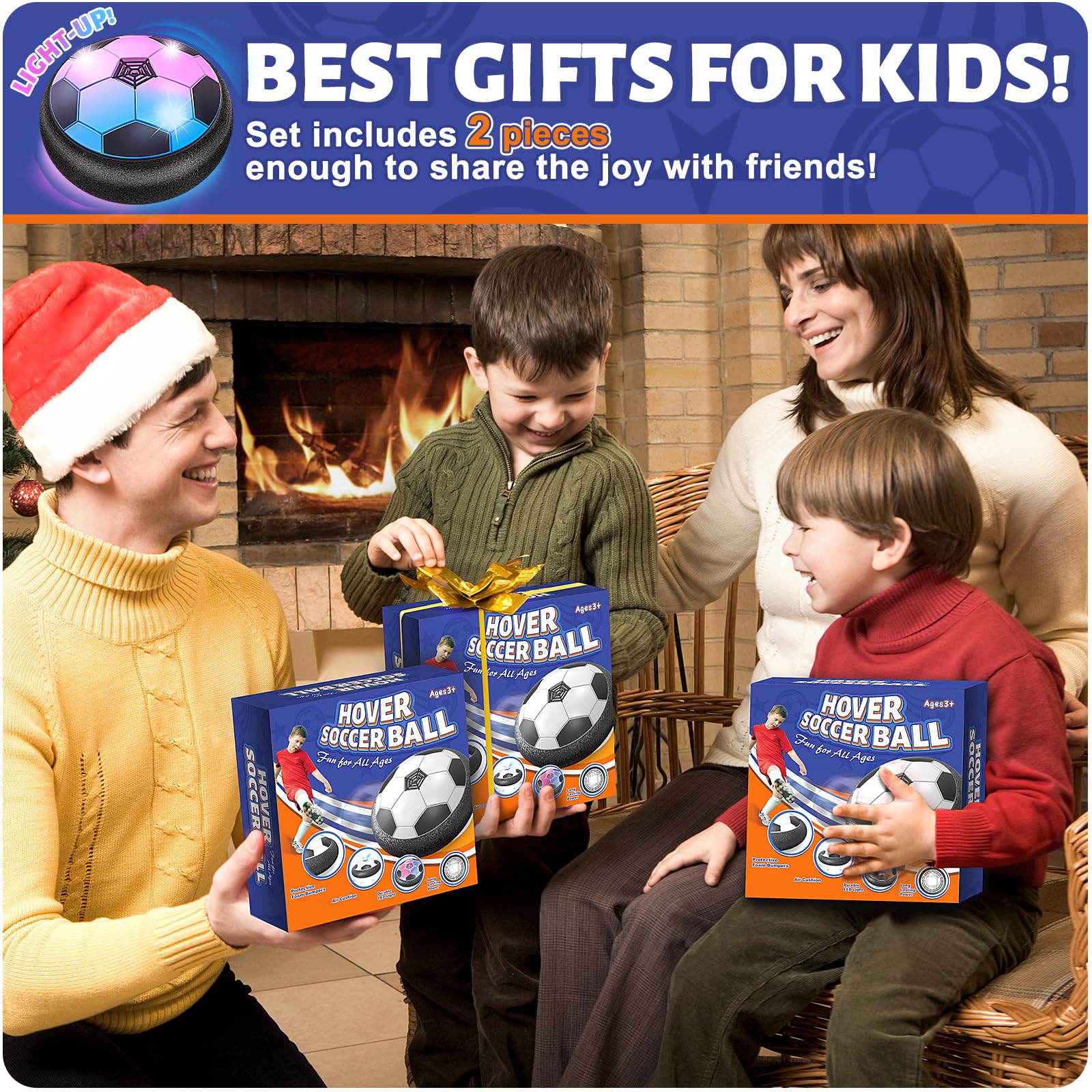 Gift-ready Officygnet hover soccer ball set for celebrations