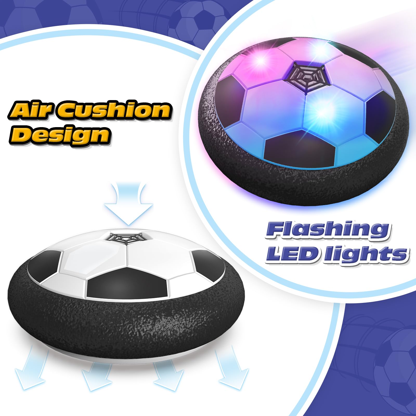 Kids enjoy cooperative play with Officygnet hover soccer balls