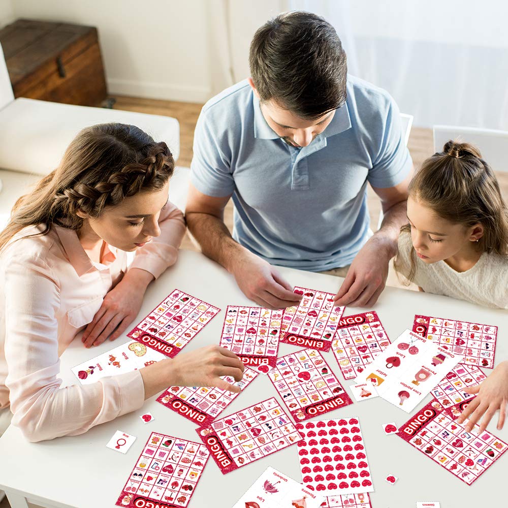 Officygnet Valentine’s party favors bingo pack for goody bags
