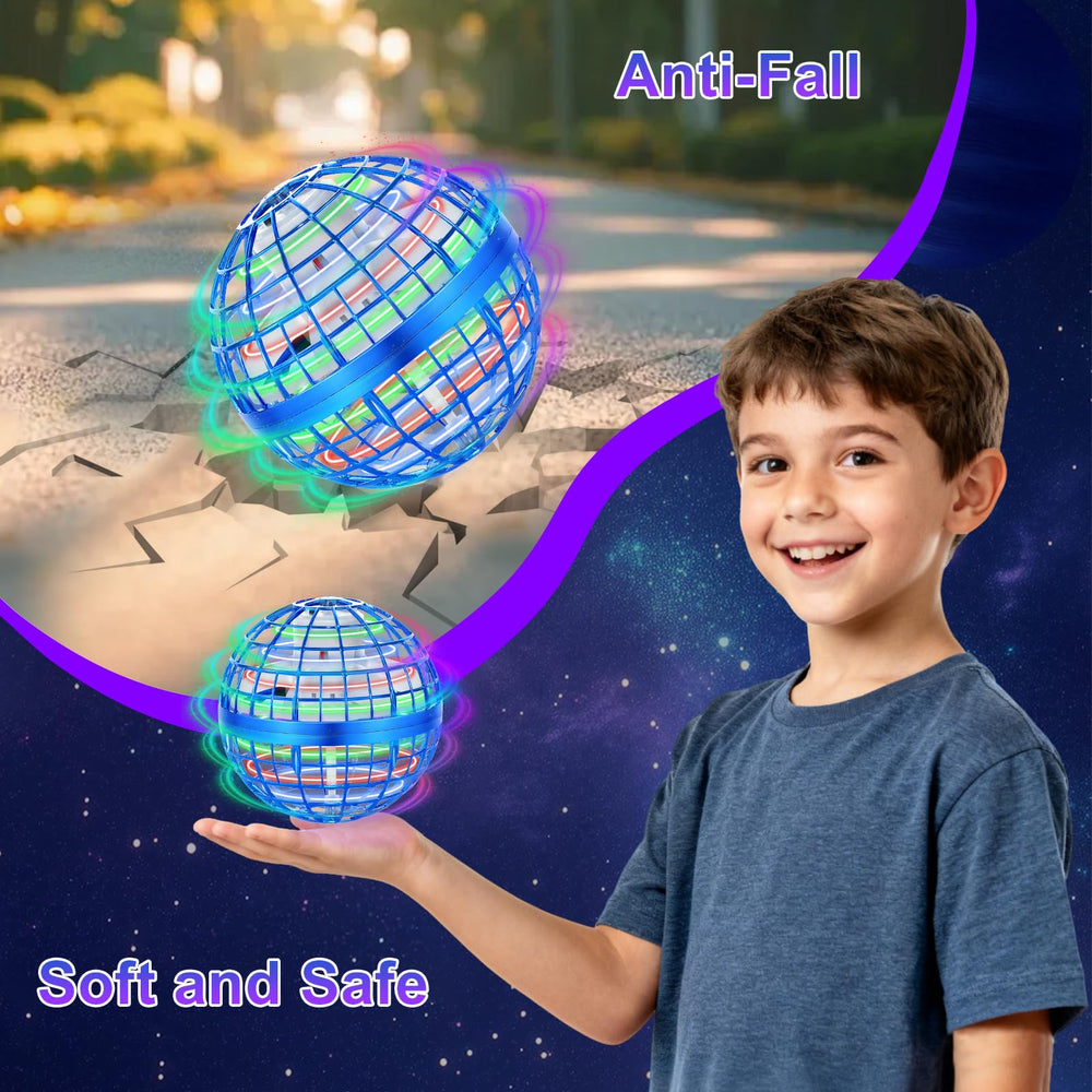 OFUN boomerang orb demonstrates dynamic flight paths with returning arcs.