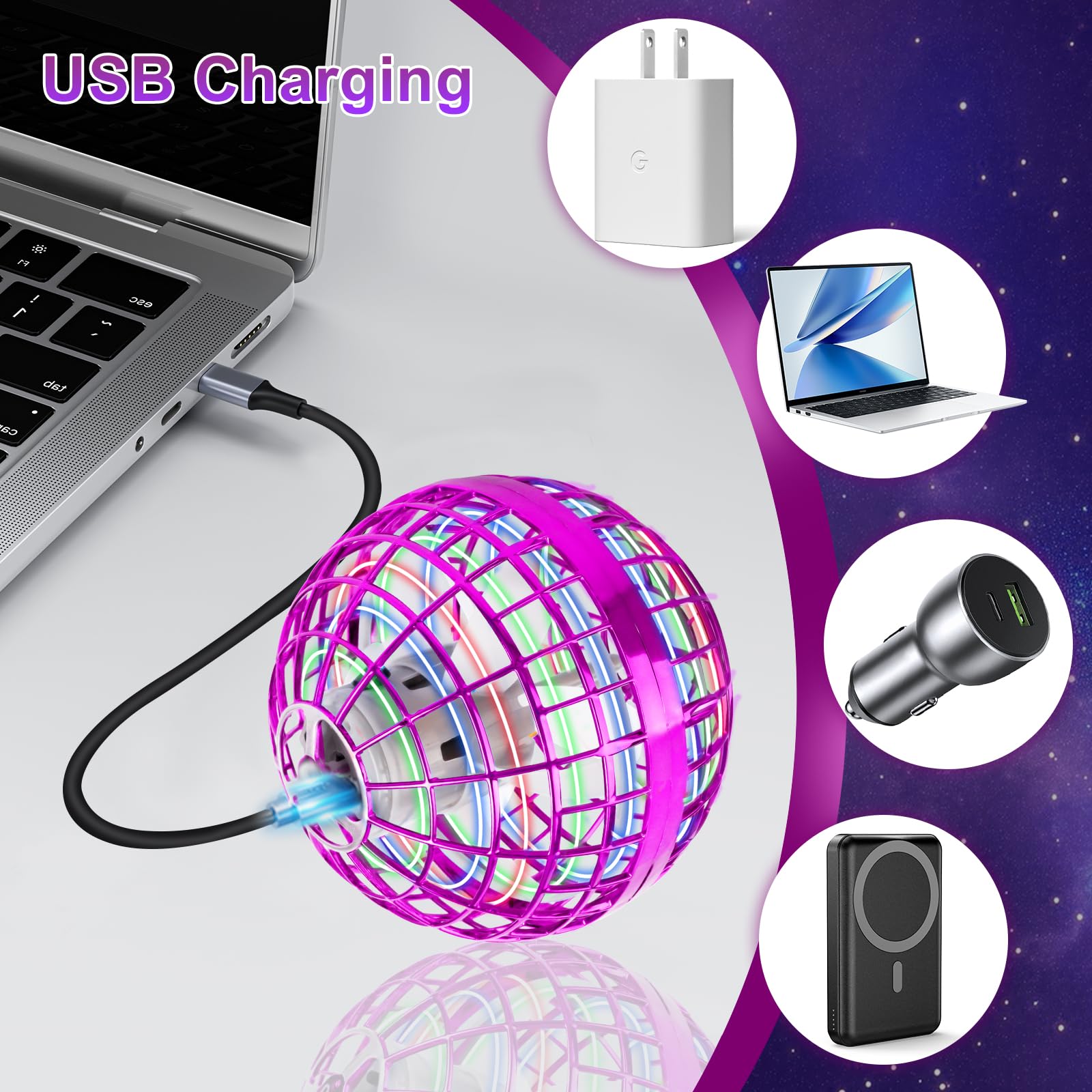 OFUN flying orb ball durable soft-shell for safe active play.