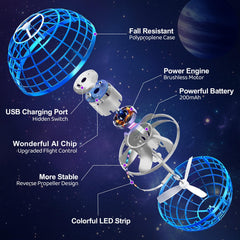 OFUN hover ball delivers a cosmic light display during smooth, quiet flights.
