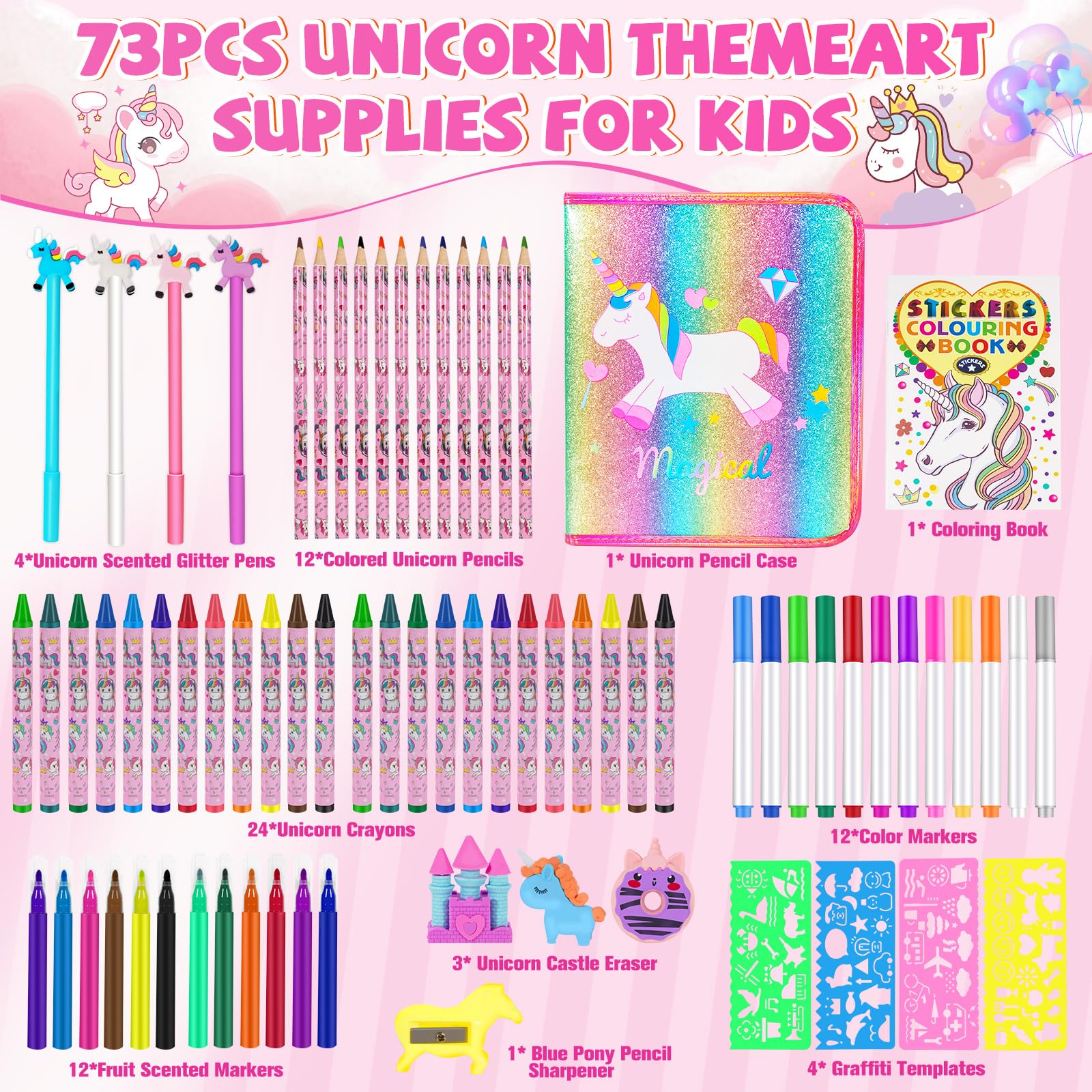 OFUSUY scented markers enhance vibrant color for creative drawings.