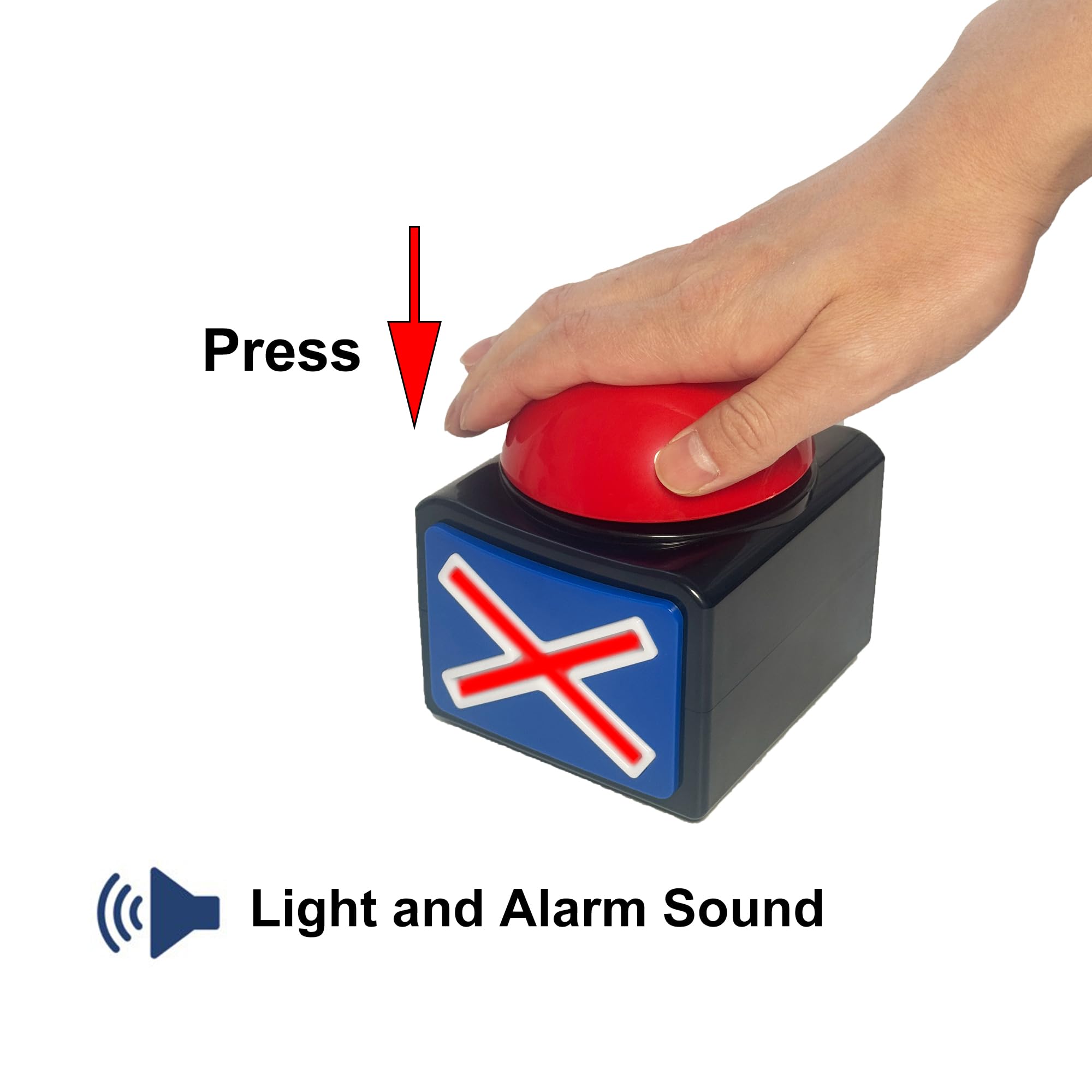 OFVENS battery-powered buzzer runs on two AA cells for portable play.