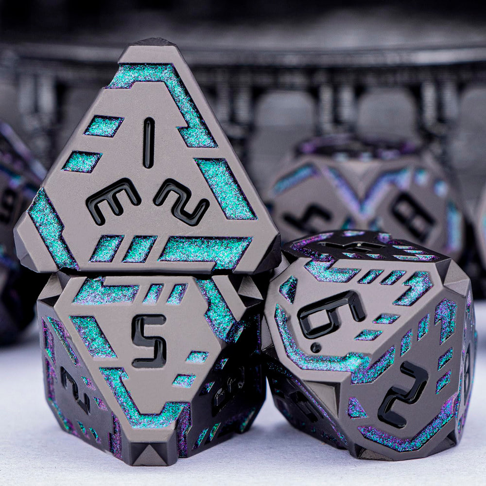 OGCOPHEN gift box presents premium metal D&D dice set