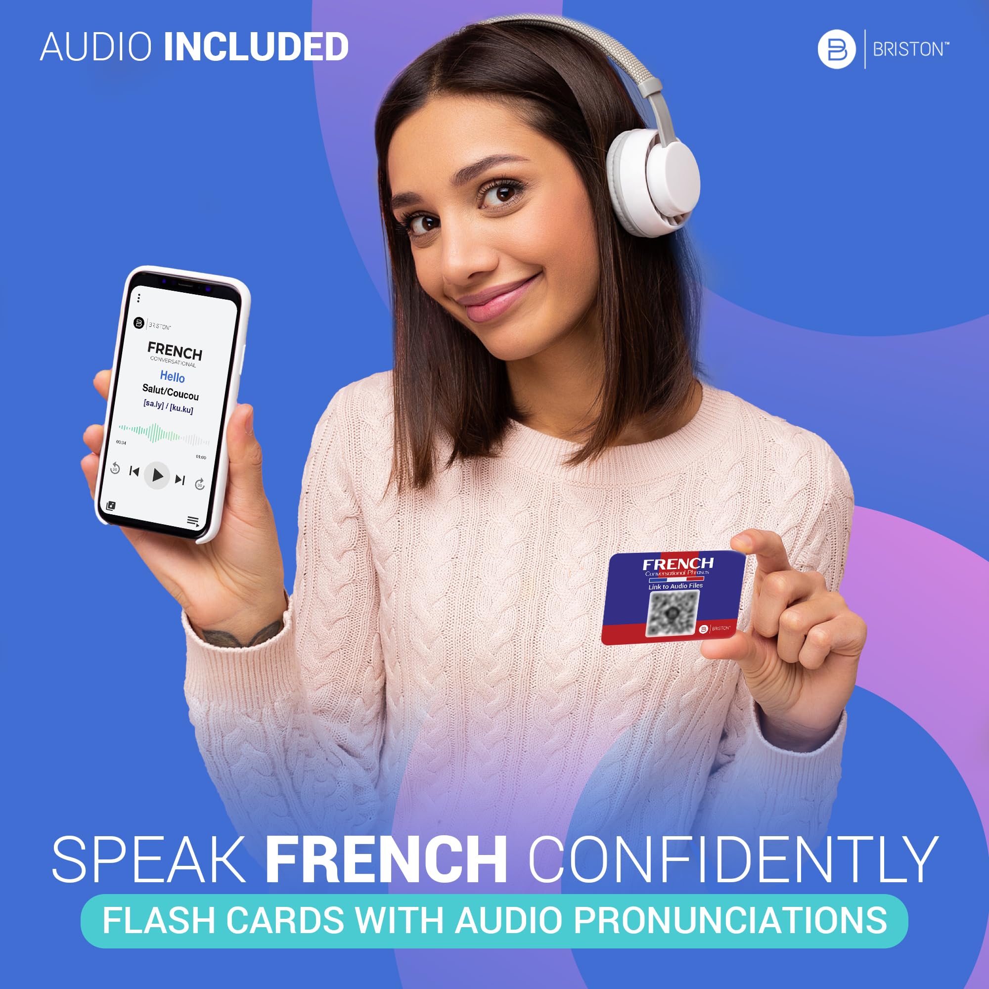 Oh Yup Briston French Edition audio access card enabling authentic pronunciation practice