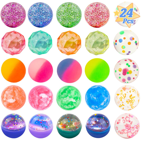 Ohanniewa bouncy balls baseball design for high bounce during indoor and outdoor play