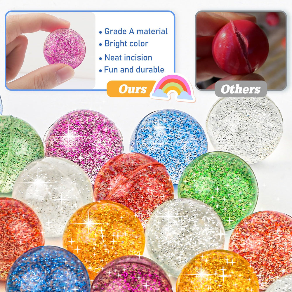 Ohanniewa 32 mm balls in six vibrant colors ready for party favors.