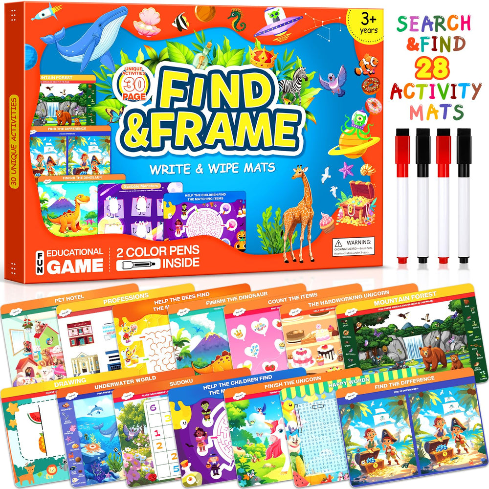 OHARLOBE Search and Find mats collection boosts focus during screen-free play