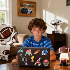 OHOME Football Stickers ideal for classroom decor and student activities.