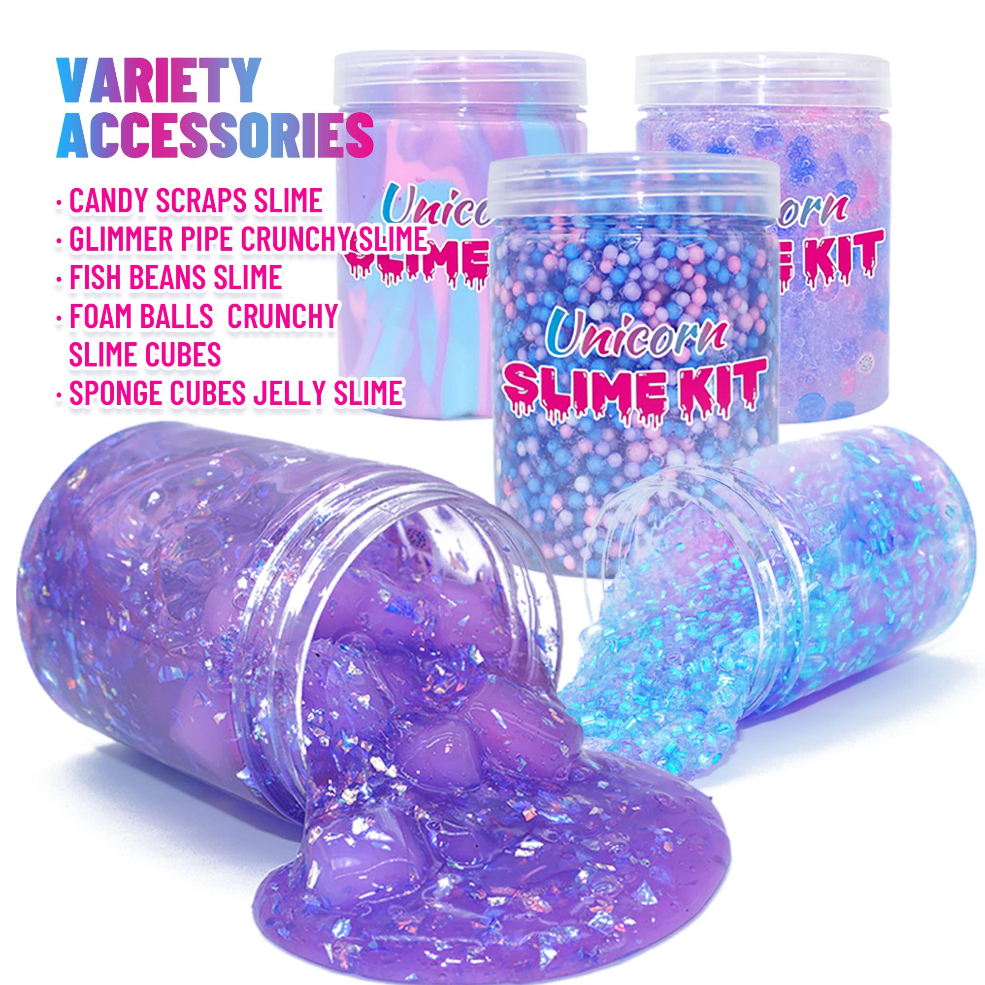 OHIECIHY Crunchy foam slime charm adds textured fun for tactile play.
