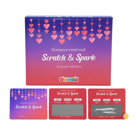 OHOME 40 scratch-off date cards in gift box for memorable couples moments.