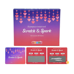 OHOME 40 scratch-off date cards in gift box for memorable couples moments.
