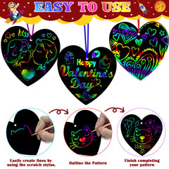 OHOME classroom valentines decor ideas using scratch designs