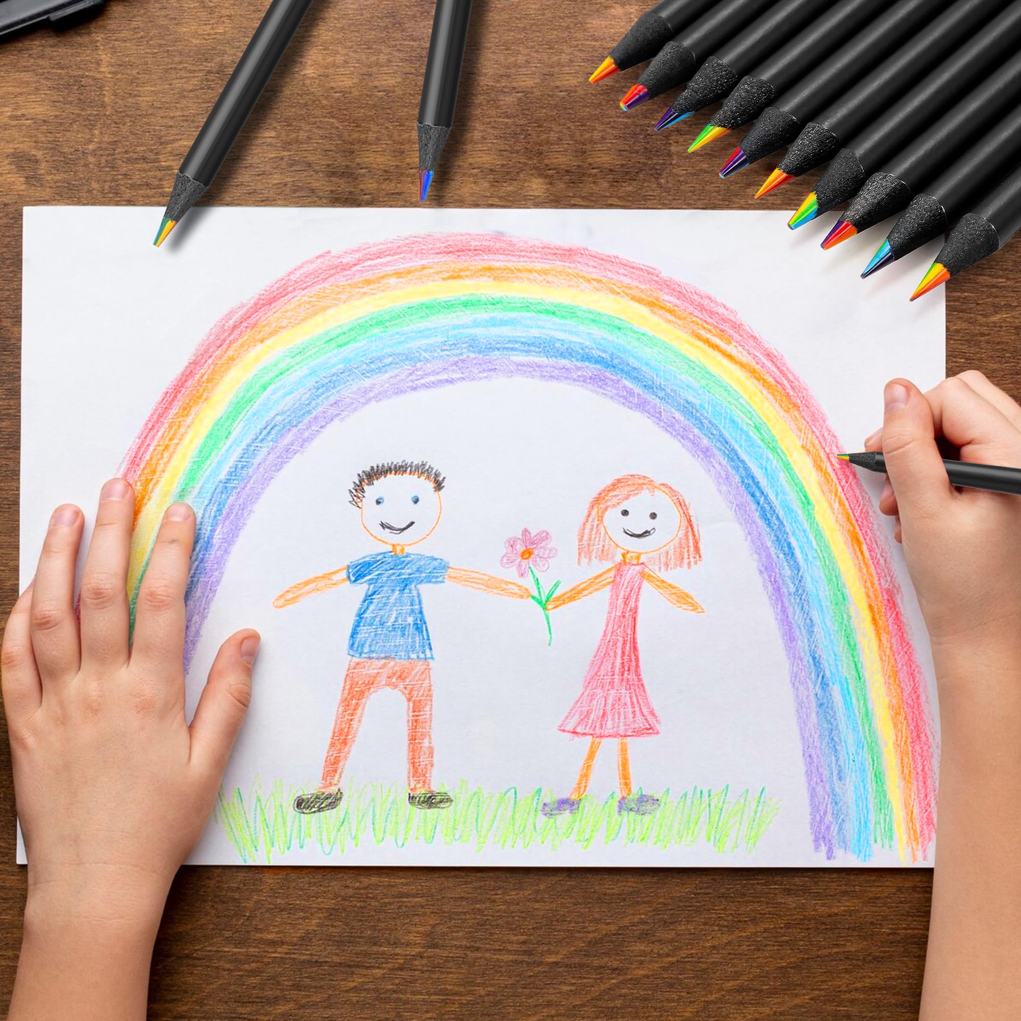 OHHOME pencils with color-blend cores, smooth shading and blending.
