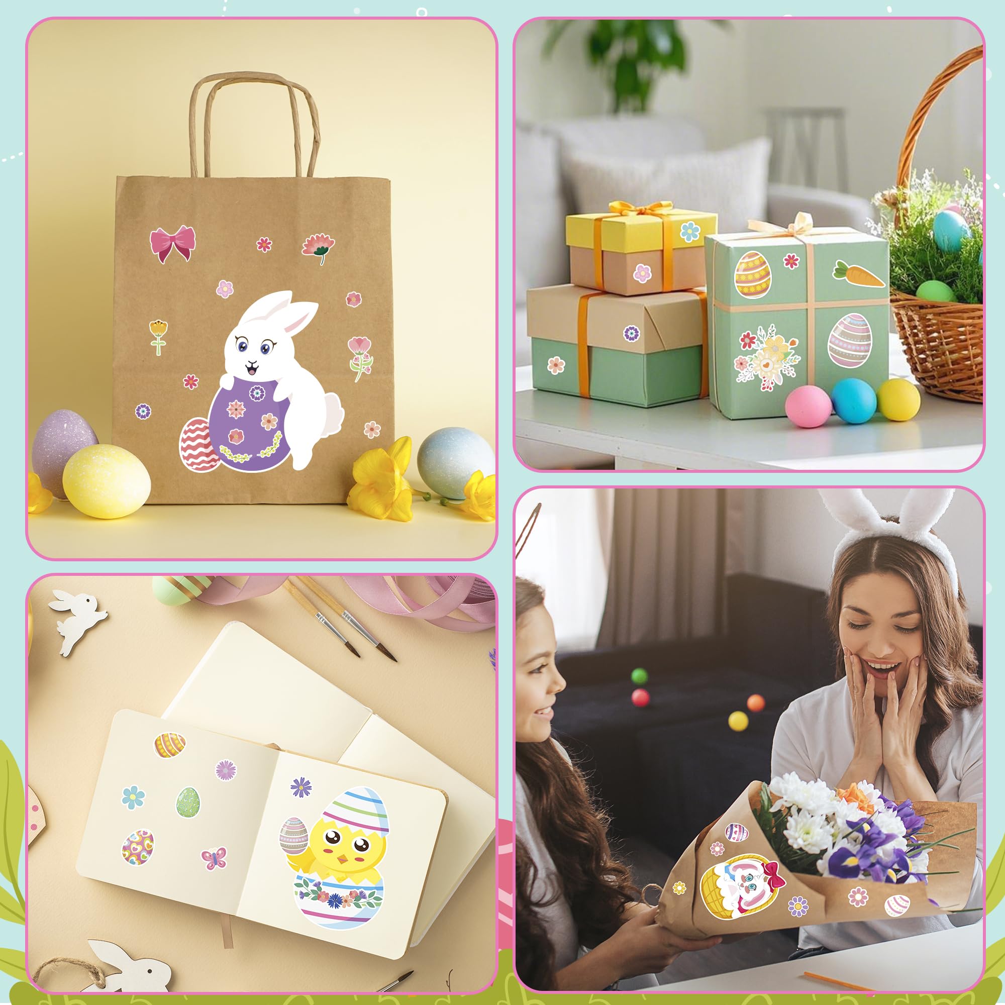 OHOME Easter basket decor stickers brighten home and party settings