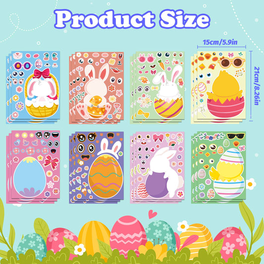 OHOME Easter stickers featuring bunnies, chicks, and eggs for classroom activities