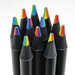 OHHOME rainbow pencils 12-pack in box, ideal Easter basket gift for budding artists.