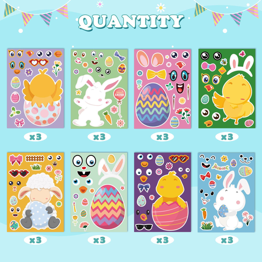 OHHOME sticker sheets provide safe, non-toxic Easter fun for little crafters.