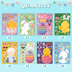 OHHOME sticker sheets provide safe, non-toxic Easter fun for little crafters.