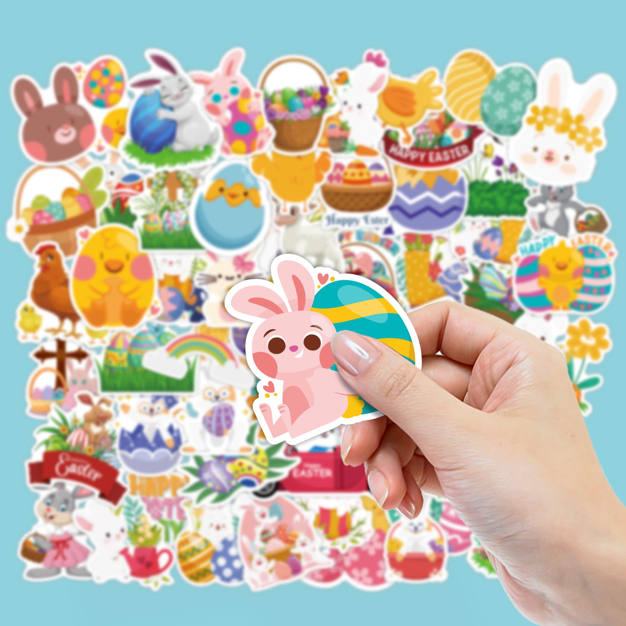 OHOME peel-and-stick Easter decals for cards, scrapbooks, and notebooks