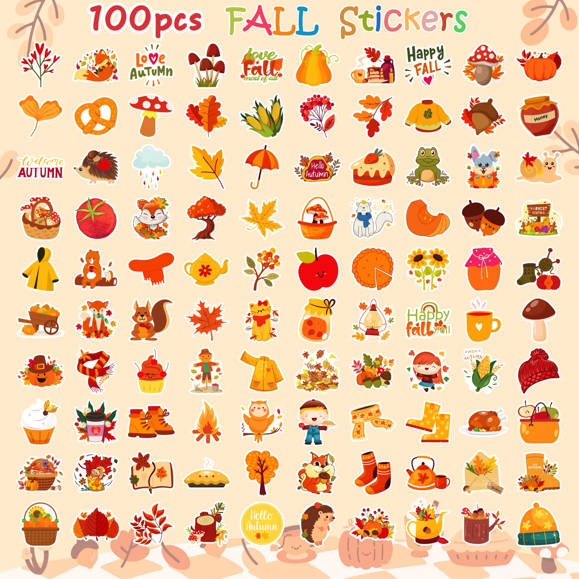 OHOME fall stickers autumn flowers design for stylish DIY projects and gifts.