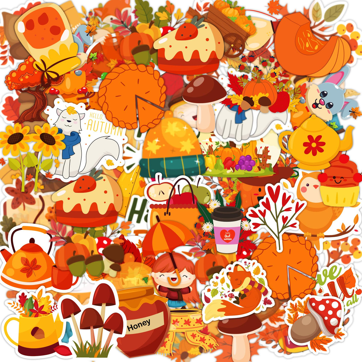 OHOME fall stickers variety leaves for seasonal crafts and home decor.