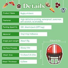 OHOME Football Stickers are ideal gifts for sports-loving kids and teens.
