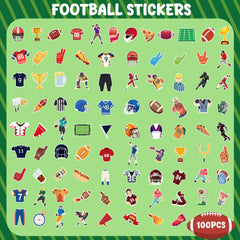 OHOME Football Stickers use waterproof vinyl for long-lasting color on water bottles and gear.