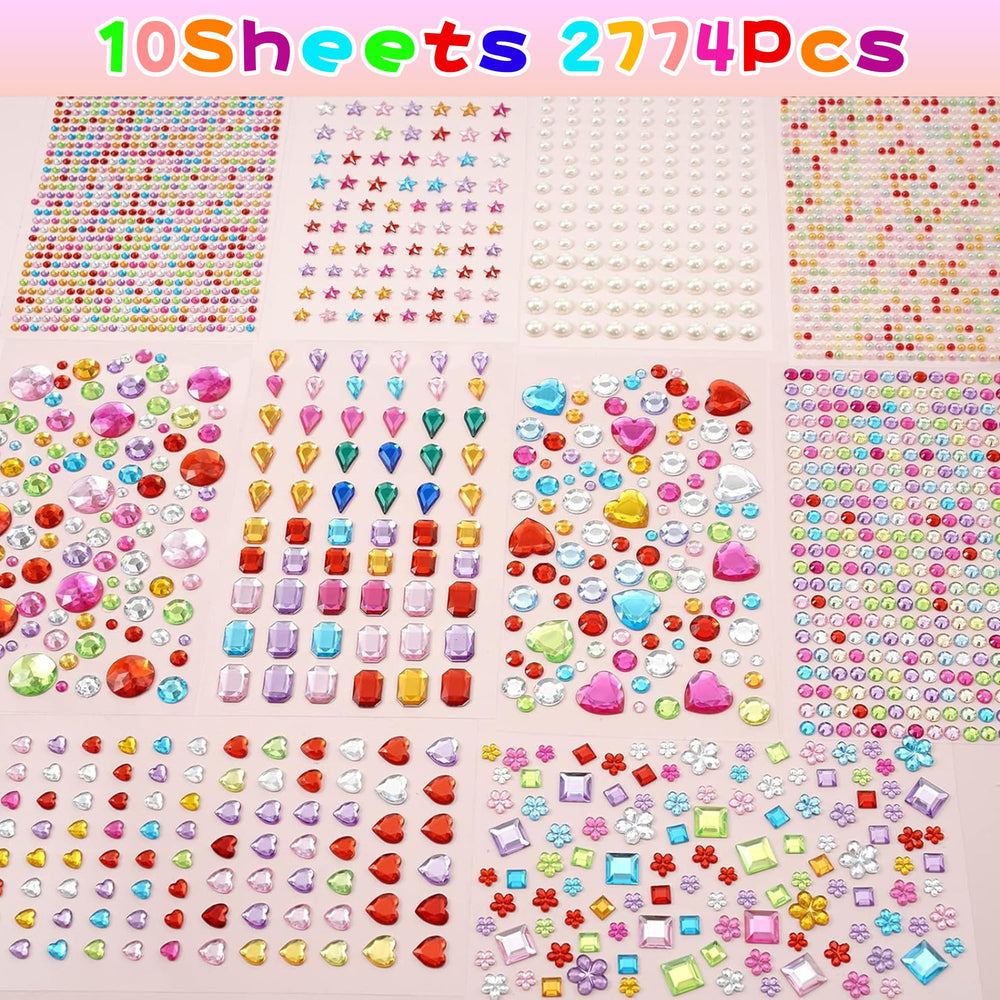 OHOME gem stickers shapes round square heart star for versatile decorating