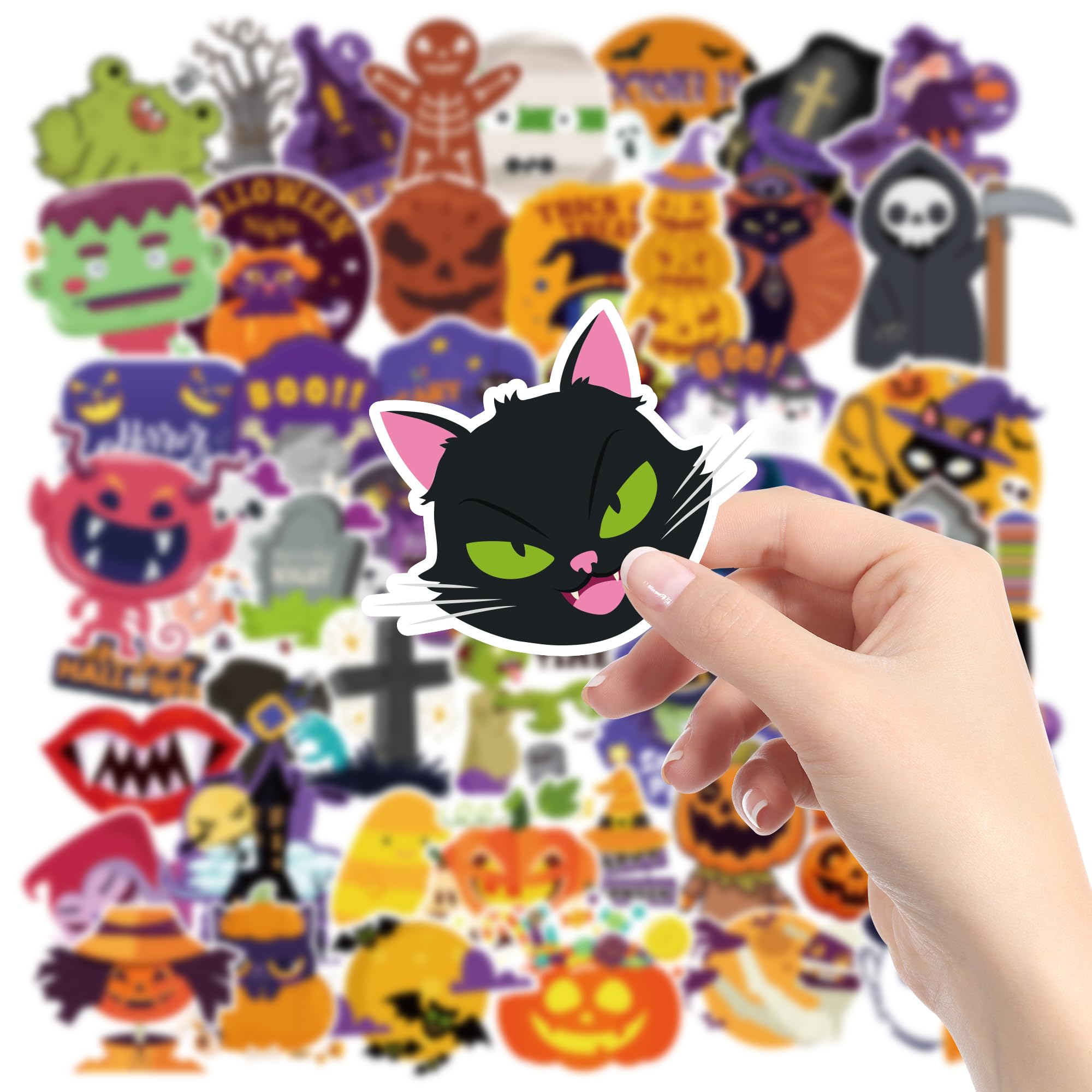 OHOME Halloween stickers bat art easy to peel for surface decorating