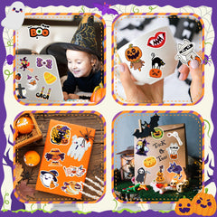 OHOME Halloween stickers cat outline versatile for cards and kids' crafts