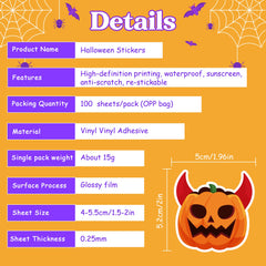 OHOME Halloween stickers confetti festive brighten displays and projects