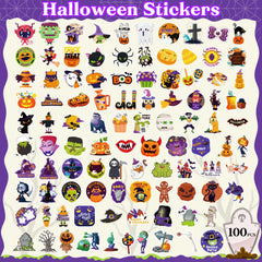 OHOME Halloween stickers pumpkin smile for scrapbooks and treat bags