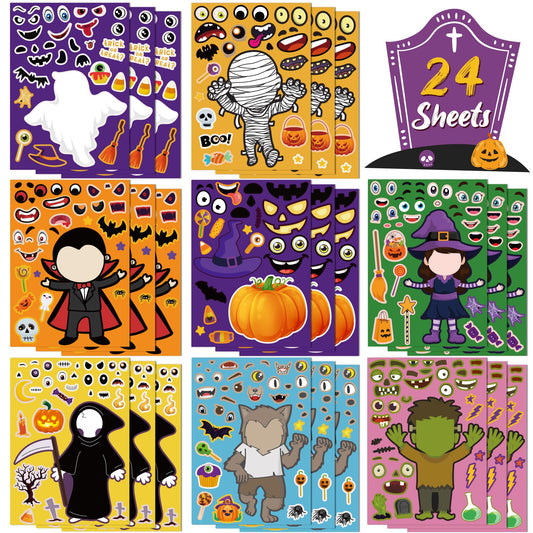 OHOME Halloween stickers pumpkins design for decorating pumpkins and treat bags.