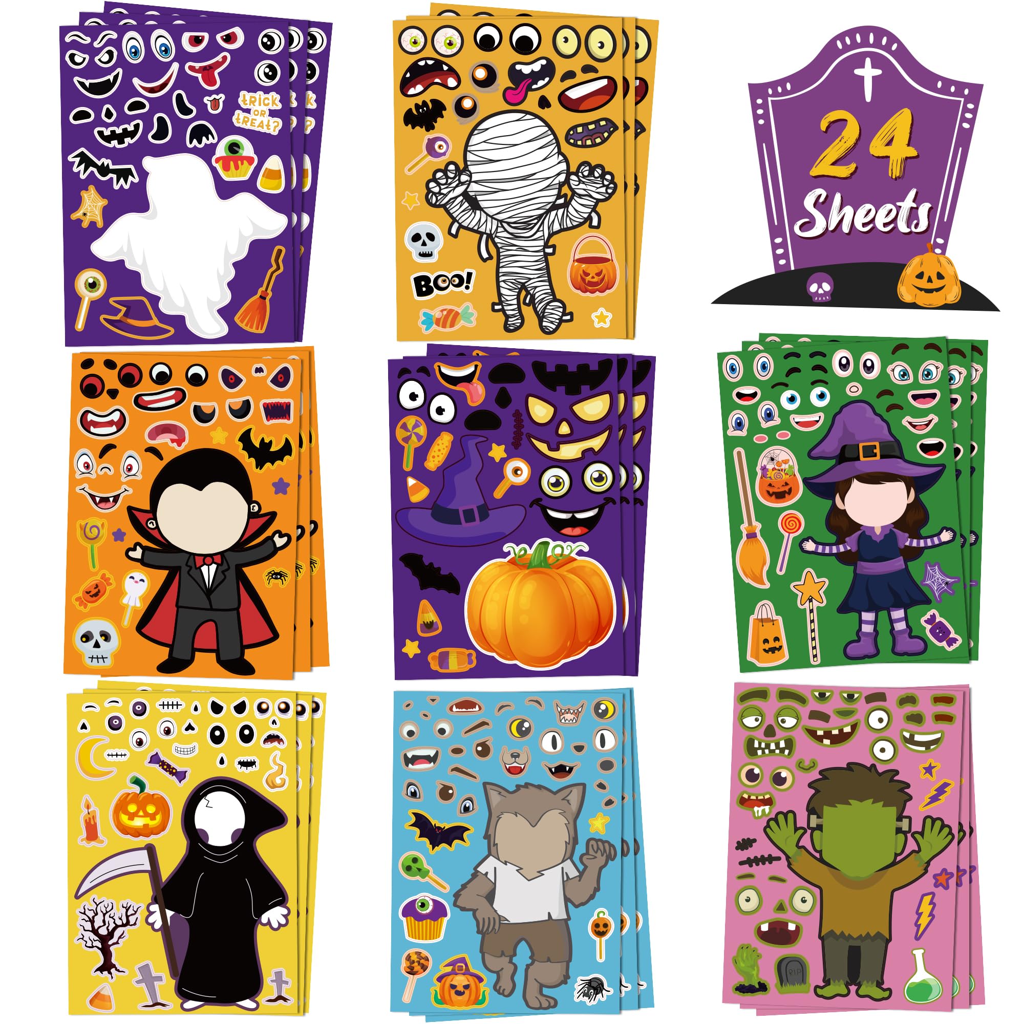 OHOME Halloween stickers safe materials for kid-friendly Halloween crafts.